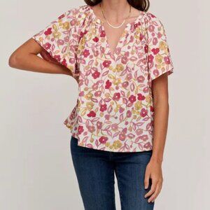 Velvet by Graham & Spencer  Juno Printed Cotton Cambric Top